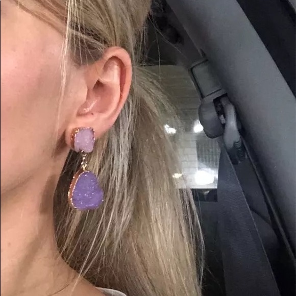 Drop Irregular Gold Stud Multi-Tone Earrings - Picture 5 of 6